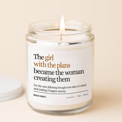motivational plans candle inspirational gift for women 9oz scented candle dream achiever gift