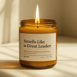 great leader candle gift for manager, coach, teacher, principal, mentor appreciation thank you