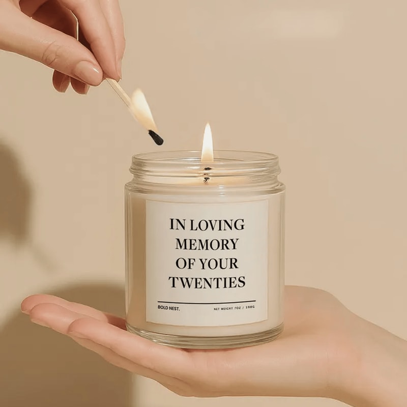 Sarcastic 30th Birthday Candle In Loving Memory Of Your Twenties Funny Milestone Gift For Friends 0