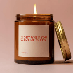 funny romantic candle gift light when you want me naked sexy couple gift for him her