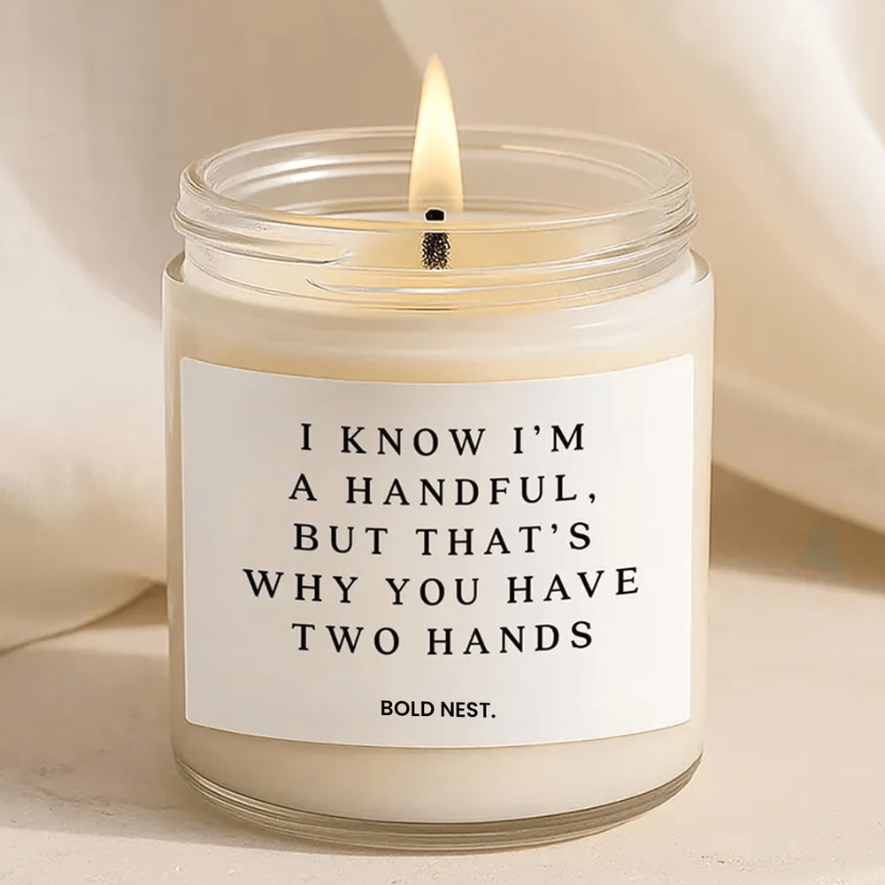 Funny Candle For Him Im A Handful Funny Anniversary Gift For Husband Boyfriend Couples Valentines D 0
