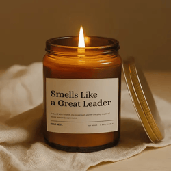leadership gift candle smells like a great leader boss gift coworker appreciation gift manager gift office gift