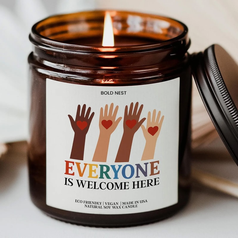 Idaho Teacher Candle Inclusive Classroom Soy Candle Gift For Equality Pride Positive Learning Spa 0