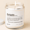 Custom Team Definition Candle Employee Appreciation Gift Personalized Office Gift Coworker Gift Bos 0