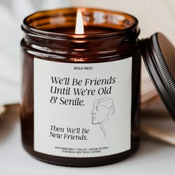 best friends forever candle | funny friendship gift for bestie, sister & i miss you birthday surprise