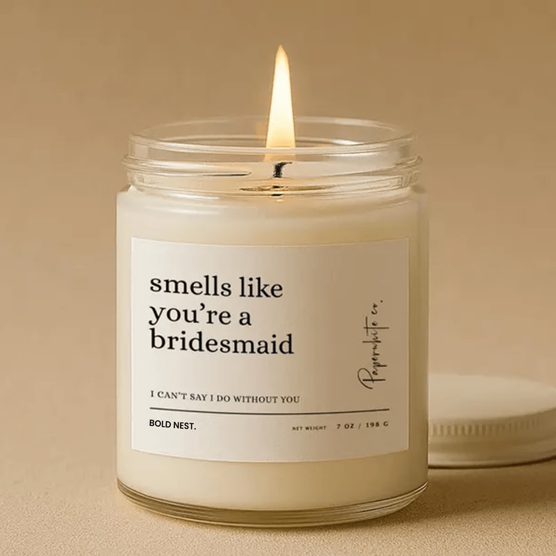 Bridesmaid Proposal Candle Gift Will You Be My Bridesmaid Gift Personalized Bridesmaid Gift Wedding 0