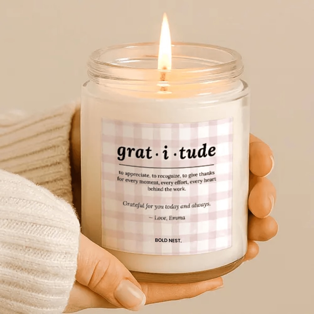 Gratitude Thank You Candle Personalized Appreciation Gift For Volunteer Thanksgiving Holiday Bulk E 0