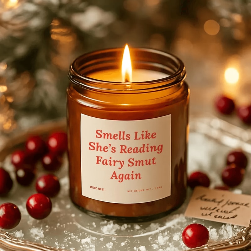 Fairy Smut Candle Book Lover Gift Funny Reader Gift Fantasy Romance Candle Booktok Gift Smut Reader 0