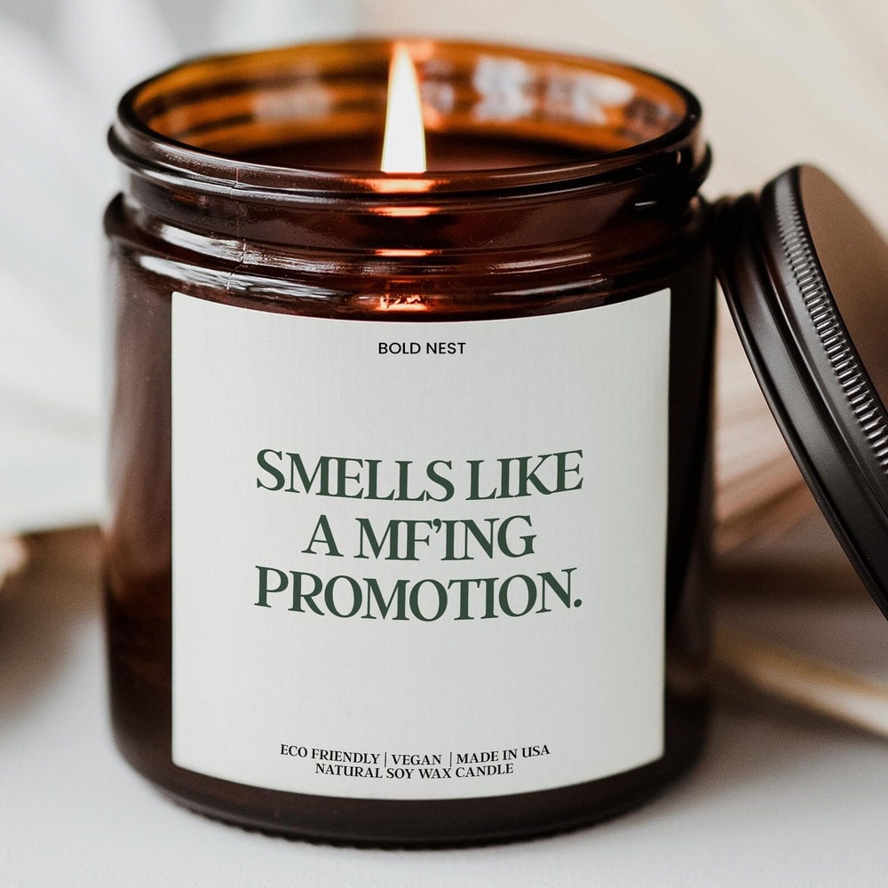 Funny Promotion Candle Gift For Coworker Job Promotion Congrats Candle Work Achievement Celebration 0