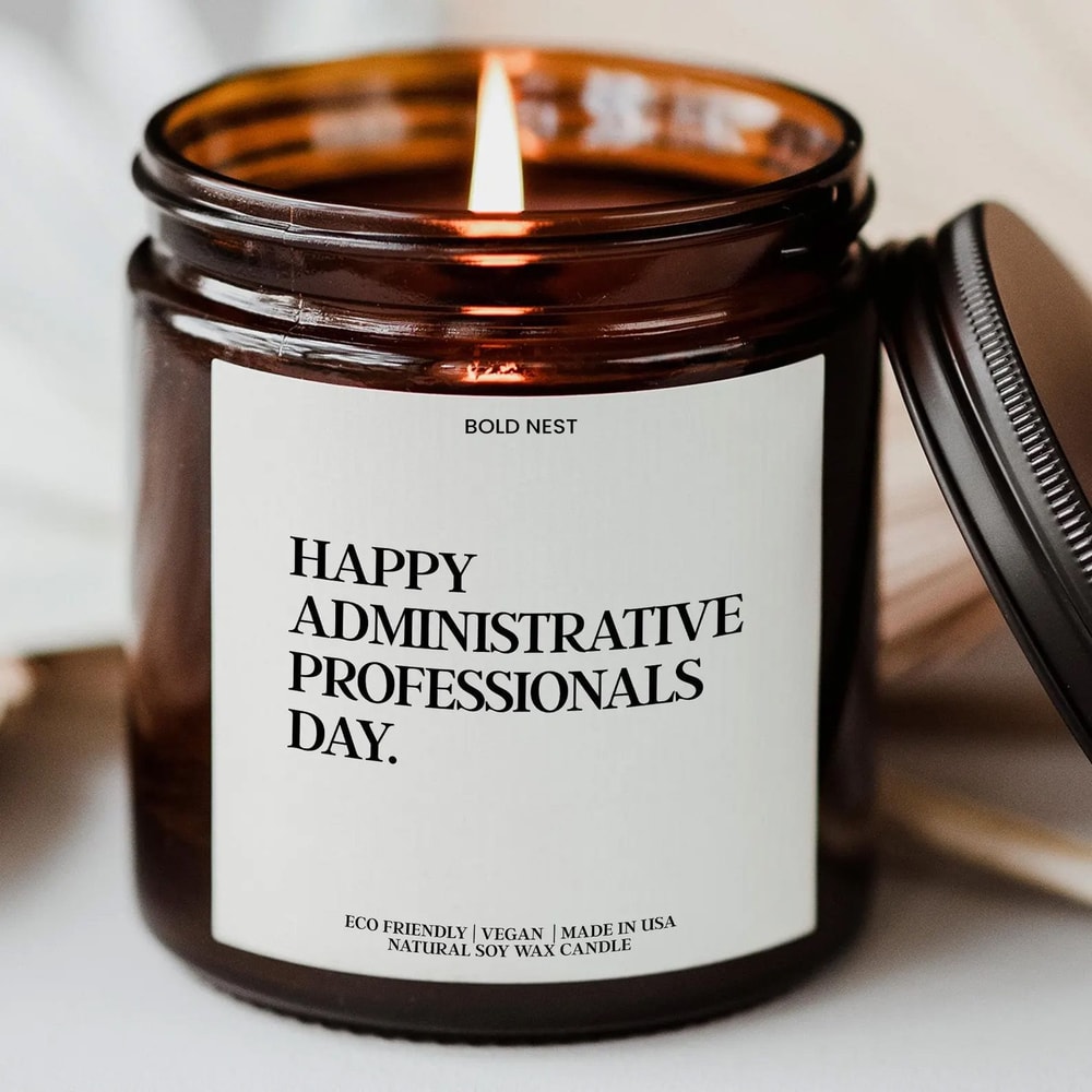 Happy Administrative Professionals Day Candle Executive Assistant Appreciation Gift Admin Assistant 0