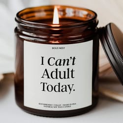 funny boyfriend birthday candle – i cant adult today custom gag gift for him, birthday & anniversary candle