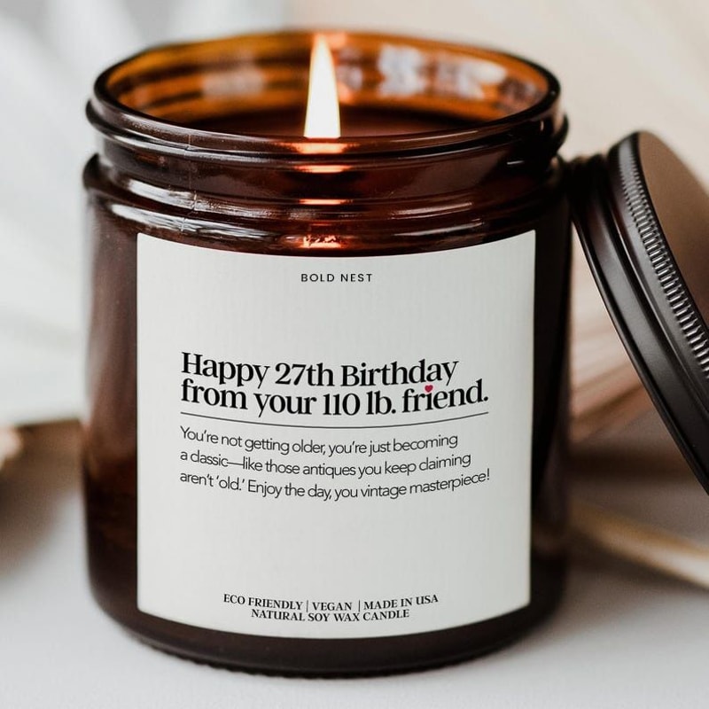 Personalized Funny Best Friend Candle Gift Birthday Friendship Candle 0