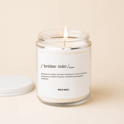 unique keepsake candle for mother of the bride, thoughtful wedding day gift for mom, special memory candle