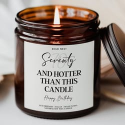 70th birthday candle funny milestone gift fabulous seventy humor candle