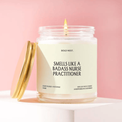 nurse practitioner gift badass nurse practitioner candle funny unique handmade new np nursing grads graduate nursing