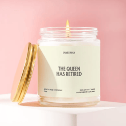 retirement gift the queen has retired candle party favor funny unique handmade personalized coworker employee boss
