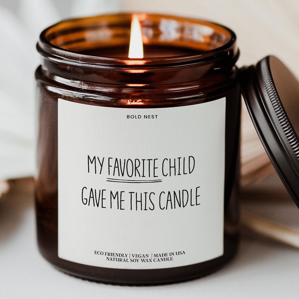 Favorite Child Candle Funny Mom Gift Birthday Mothers Day Moms Last Nerve Scented Candle From Dau 0