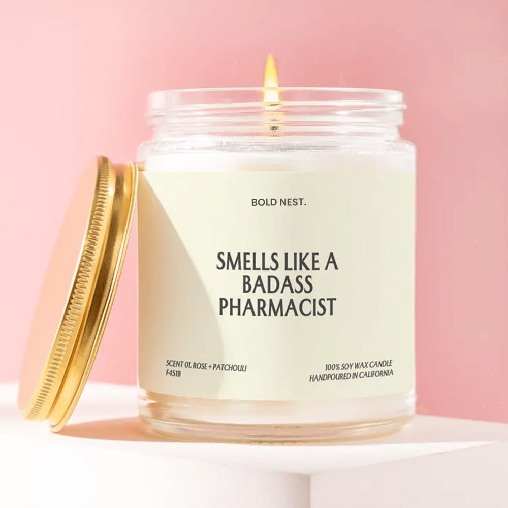 Pharmacist Gift Badass Pharmacist Candle Funny Unique Handmade Personalized Appreciation Thank You 0