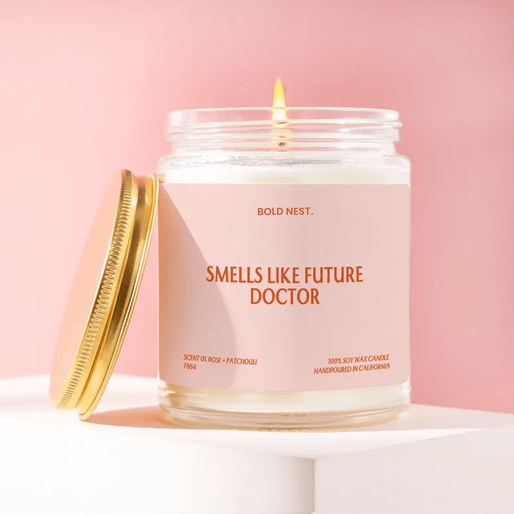 Medical Student Gift Smells Like Future Doctor Candle Funny Unique Handmade Medical School Graduate 0
