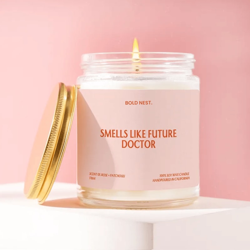 Medical Student Gift Smells Like Future Doctor Candle Funny Unique Handmade Medical School Graduate 0