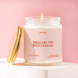 baker gift this bitch can bake candle cook pastry chef culinary school graduate funny unique handmade personalized