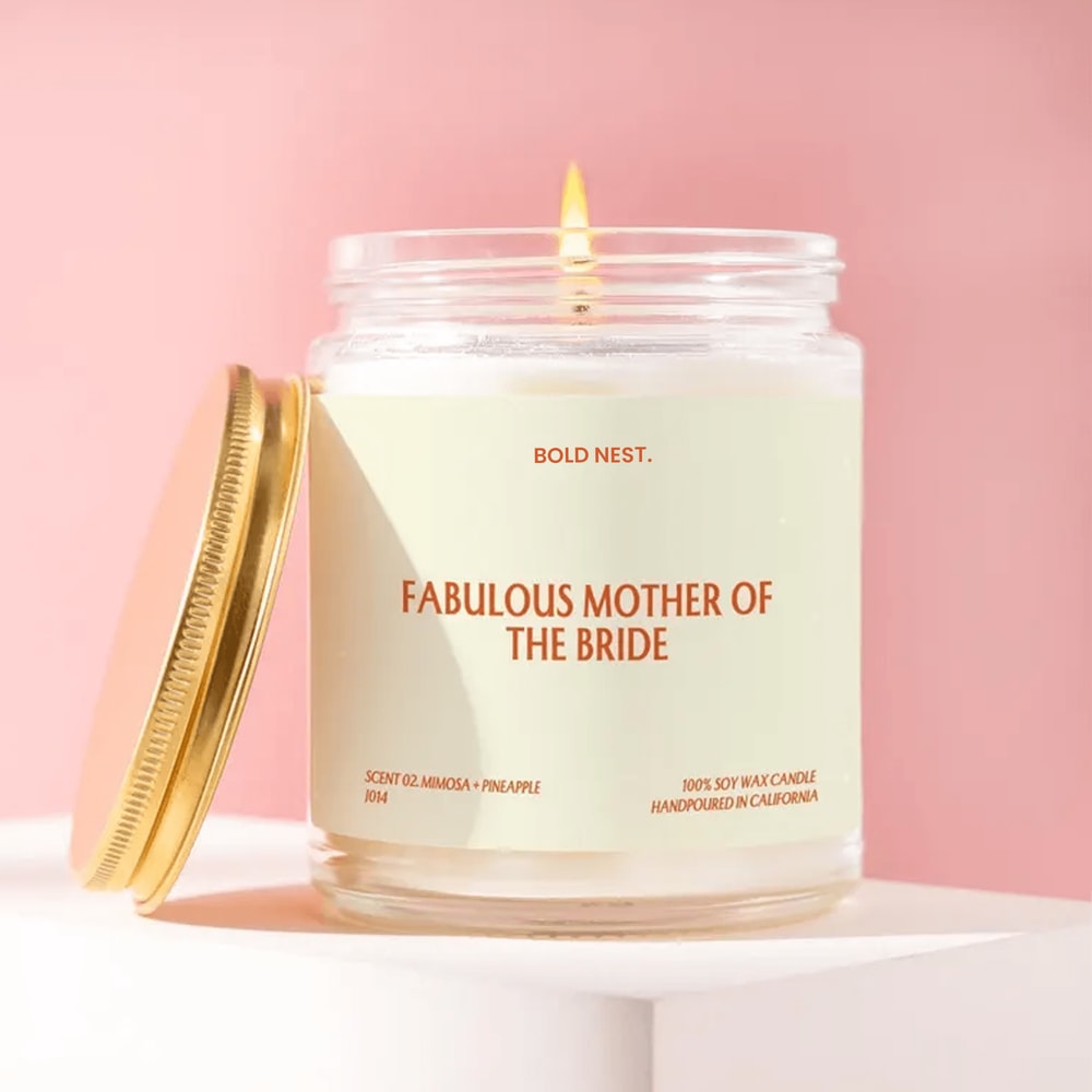 Mother Of The Bride Gift Wedding Appreciation Candle Mother Of The Bride Wedding Party Gift Soy Can 0