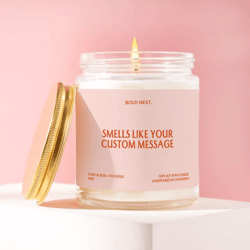 custom message candle personalized smells like your message candle funny handmade unique birthday holiday care