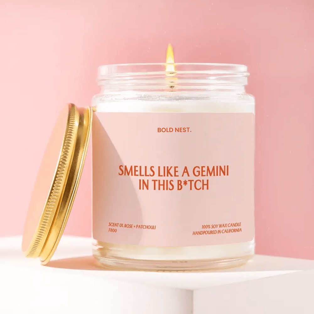 Gemini Candle Gift Zodiac Candle Gemini Gemini Birthday Gift Astrology Gift For Her Funny Gemini Ca 0