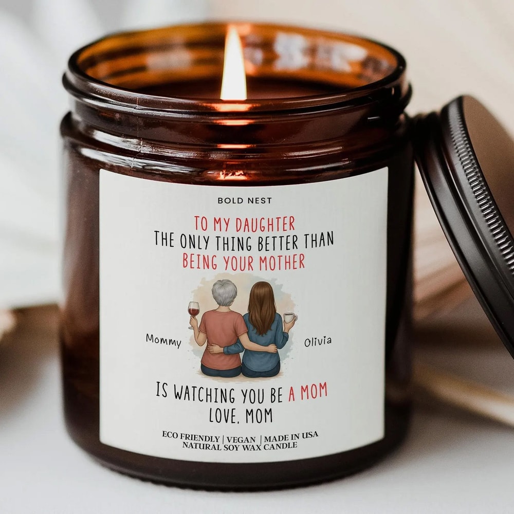 To My Daughter Candle Personalized Mother Daughter Gift Funny Heartfelt Birthday Candle From Mom 0