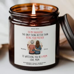 to my daughter candle – personalized mother daughter gift, funny & heartfelt birthday candle from mom, custom scented ke