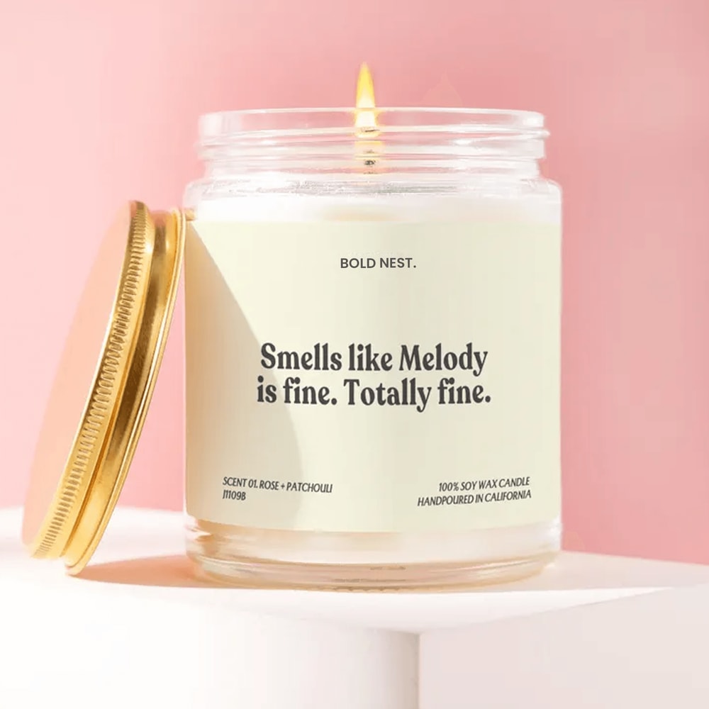 Funny Stress Candle Custom Name Burnout Gift Coworker Gift Office Stress Overwhelmed Mom Sarcastic 0