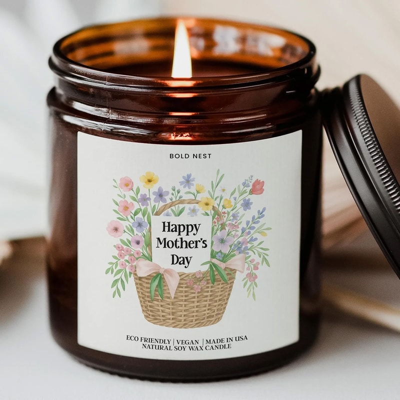 Happy Mothers Day Candle Gift For Mom 2026 Scented Birthday Appreciation Gift 0
