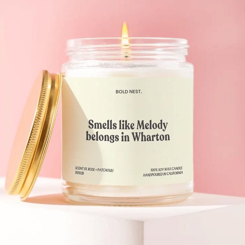 College Candle Custom Name Personalized College Accepted Dream School College Bound Freshman Dorm N 0