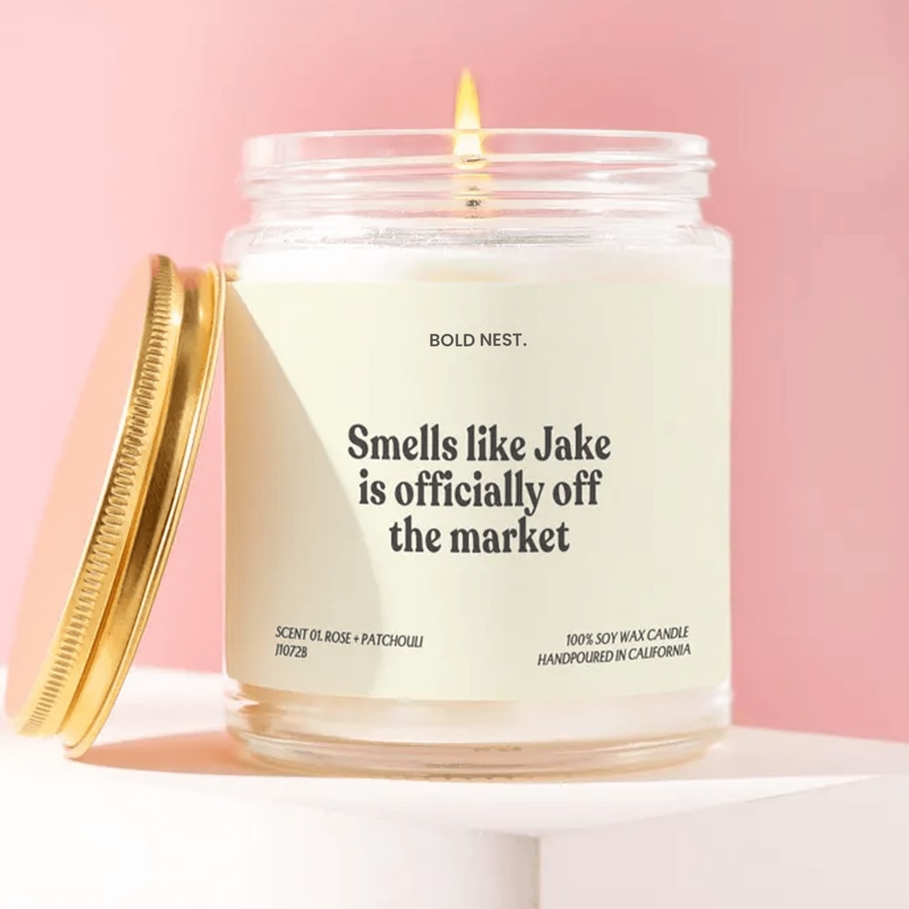 Funny Engagement Gift Candle Personalized Couple Gift Wedding Gift Funny Custom Name Candle Bridal 0