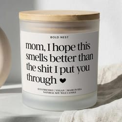 mothers day funny candle gift for mom birthday best mom ever candle