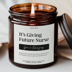 future nurse candle gift for nursing school graduation & dnp congratulations