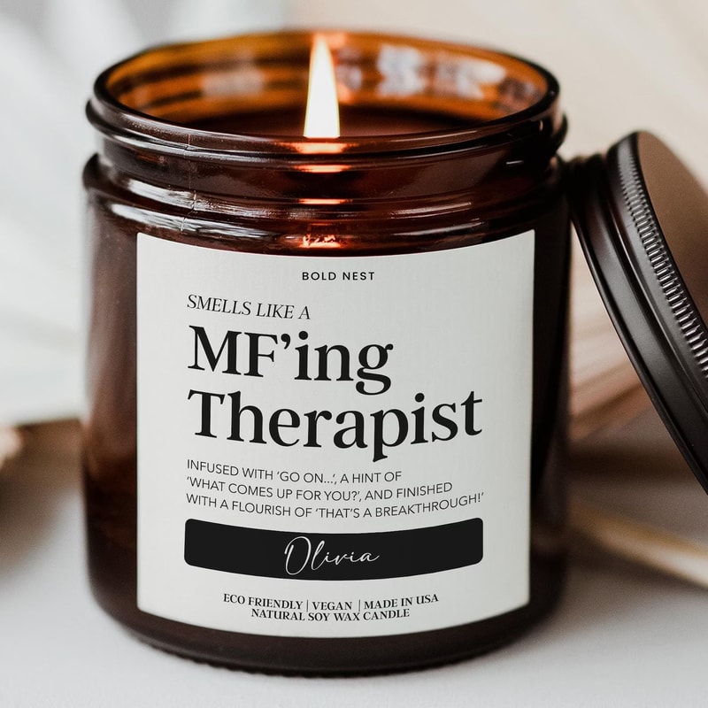 Funny Therapist Gift Candle Smells Like Graduation Gift For Psychologist Counselor 0