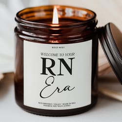 registered nurse candle gift nurse era rn graduation & appreciation candle