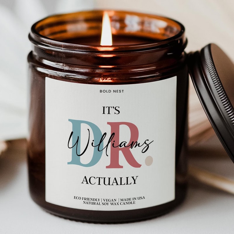 Custom Doctor Candle Gift Medical School Graduation Physician Appreciation Keepsake 0
