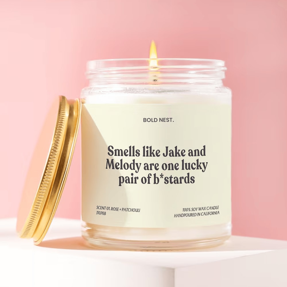 Funny Couples Candle Gift Personalized Name Sarcastic Relationship Candle Adult Humor Gift For Him 0