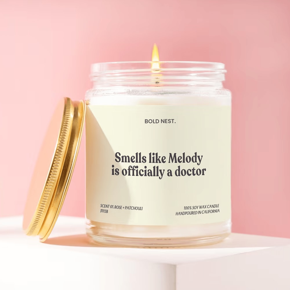 Doctor Graduation Candle Gift Personalized Name Medical School Gift Funny Doctor Gift Med School Gr 0