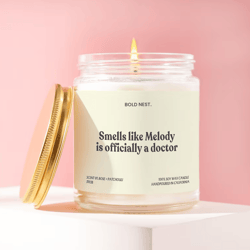 doctor graduation candle gift personalized name medical school gift funny doctor gift med school grad candle