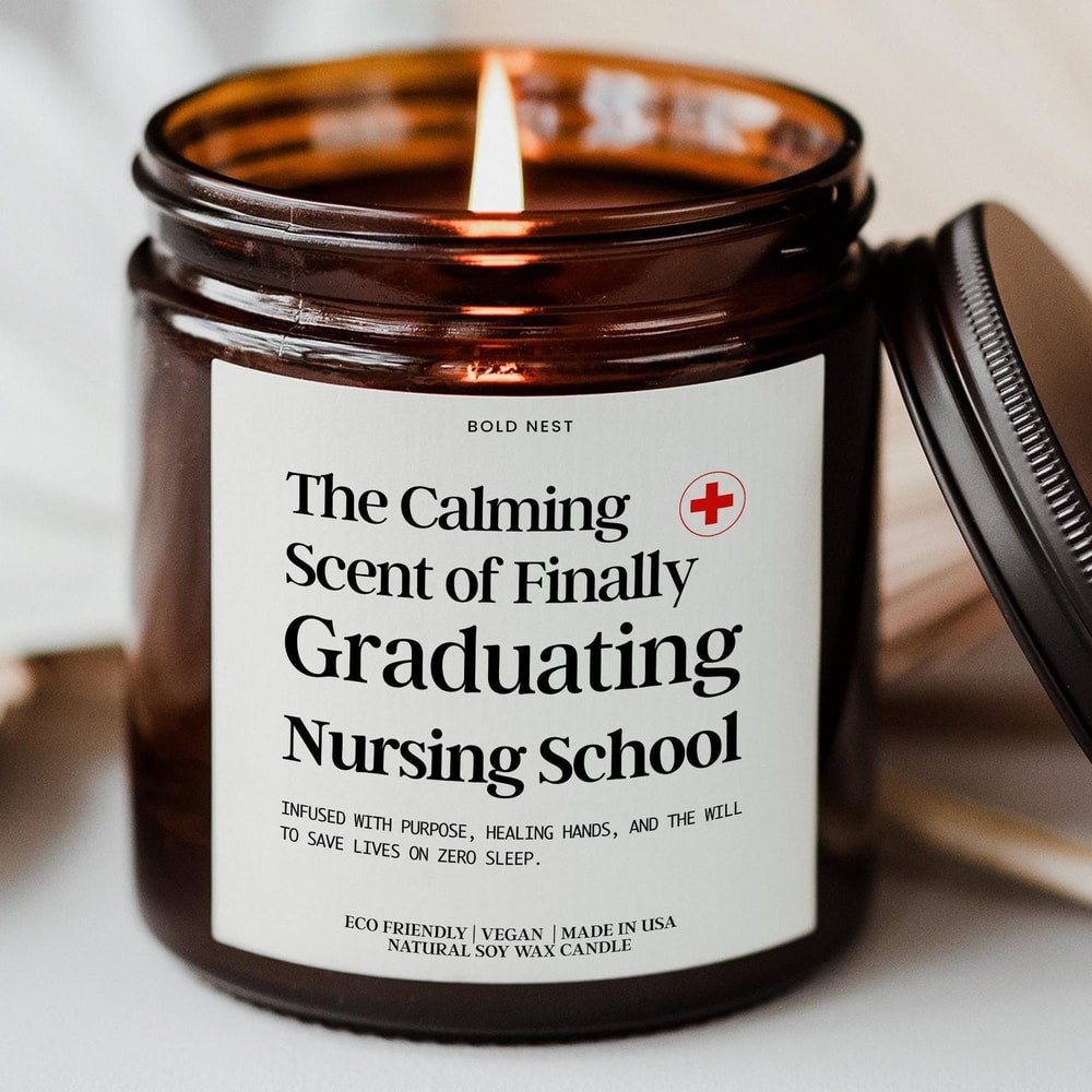 Funny Nursing Graduation Candle Personalized RN Nurse Graduation Gift For New Nurse 0