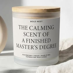 funny masters graduation candle gift box – custom class of 2026 masters degree grad gift for niece & graduate