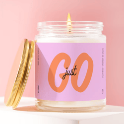 just go candle motivational gift funny aesthetic candle inspirational gift for her minimalist decor