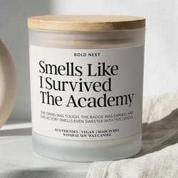 funny police academy graduation candle – i survived the police academy cop gift for new law enforcement officer