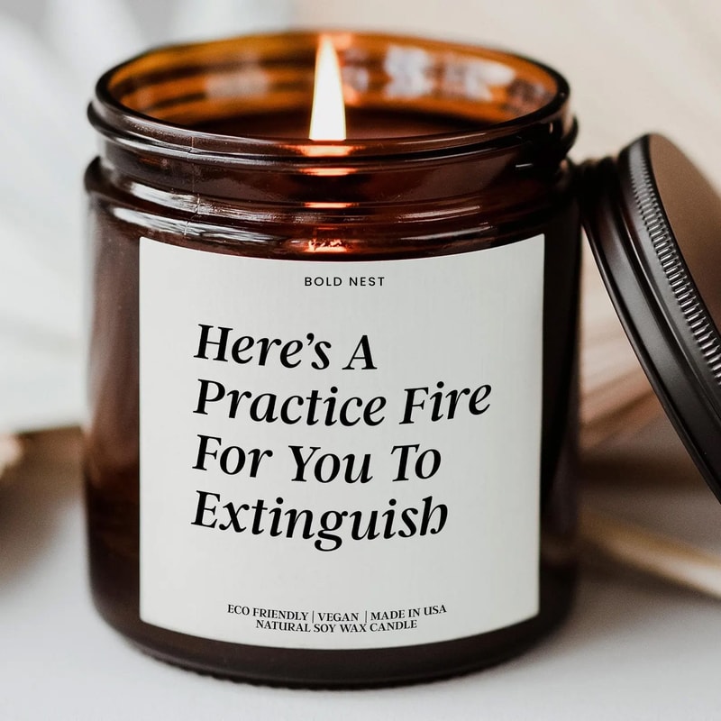 Funny Firefighter Candle Fire Academy Graduation Gift For New Firefighter Firefighter Dad First R 0