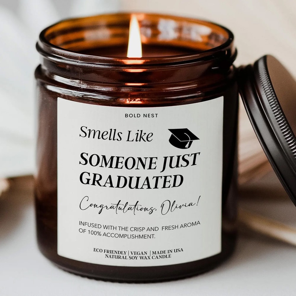 Personalized High School Graduation Candle Funny Smells Like Graduation Gift For Class Of 2026 Gra 0