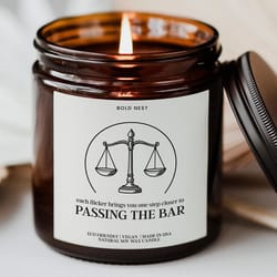 funny future lawyer candle – bar exam prep gift for law student, lawyer-to-be graduation keepsake candle
