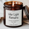 Her Light Remains Memorial Candle Personalized Sympathy Gift For Loss Of Mom Grandma Loved One Re 0